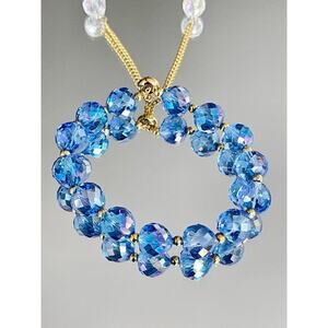 Deep Blue Swarovski Beaded Bracelet